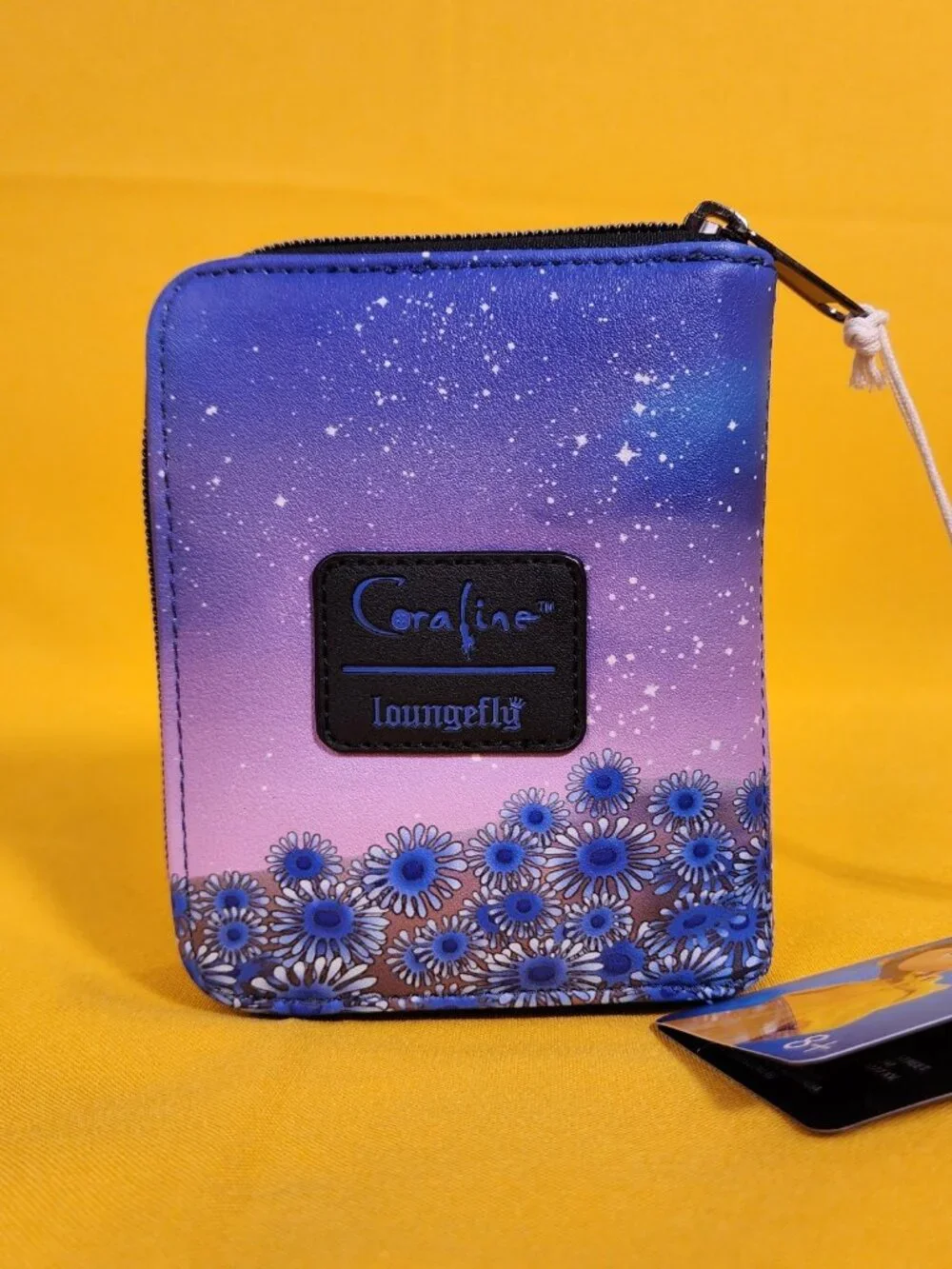 Loungefly Coraline Button Eye Flower the Cat Halloween Zip Around Wallet NEW